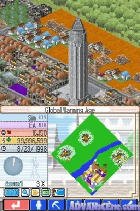 SimCity DS 2 - Kodai kara Mirai e Tsuzuku Machi (Japan) screen shot game playing